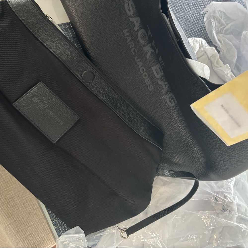 Marc Jacobs Black Leather The Sack Bag Large NWT - Picture 9 of 14